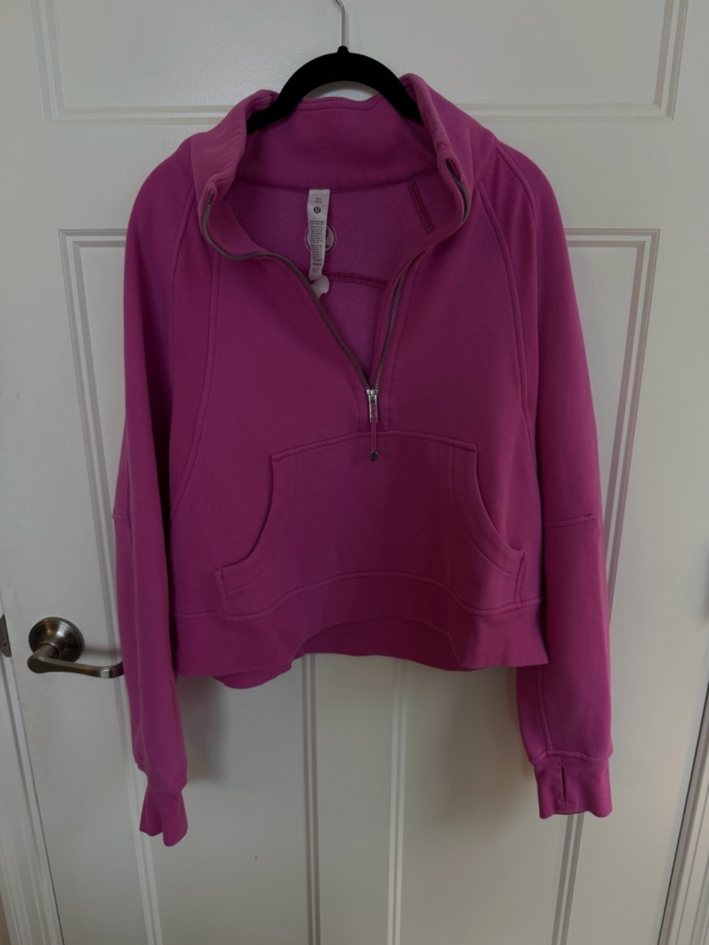 lululemon athletica scuba half zip funnel neck in Pow Pink